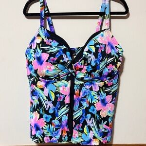 Swimsuits For All Multicolor Floral Camisole